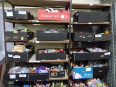 Two industrial style shelf units,