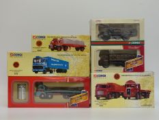 Six Corgi British Road Services and British Transport Heritage diecast model lorries and lorry sets,