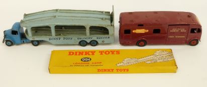 Two Dinky Toys and Supertoys diecast model vehicles British Railways Express Horse Box Hire Service