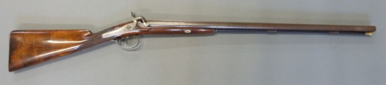 James Wilkinson and Son of London side by side percussion hammer action gun with named and engraved