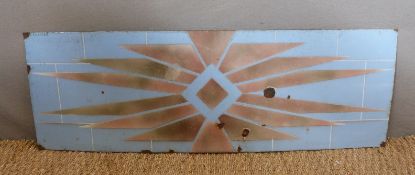 An Art Deco style starburst design enamel sign, 30.