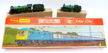 Three Tri-ang Hornby 00 gauge locomotives and sets comprising Inter-City locomotive and coaches
