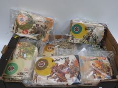 A large quantity of Airfix 1:32 scale model soldiers including British, Russian and German infantry,