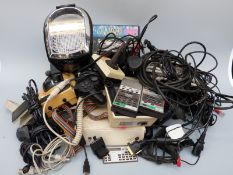 A quantity of game / computer joysticks and accessories including Commodore,