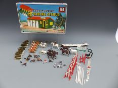 Britains Riding Stable 4730 in original box together with various other equestrian figures,