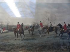 Two late 19th century framed hunting prints 'An Afternoon Draw',