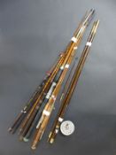 A collection of split cane,