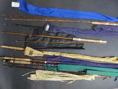 JJS Walker cane fly rod, unmarked but probably for a 3-5 weight line,