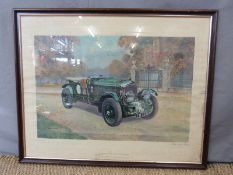 Gerald Coulson print of vintage car in frame 