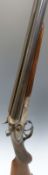 Unnamed 16 bore side by side hammer action shotgun with engraved locks, double trigger,