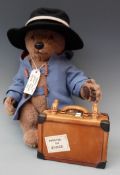 R John Wright Paddington Bear limited edition 492/2500, in original box with suitcase,