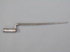An 1842 pattern style steel socket and bayonet,