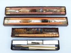 Four Parker-Hale and similar cleaning kits, all in original boxes.