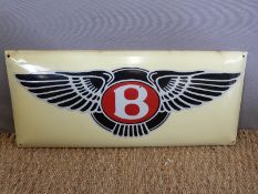 A Bentley enamel sign,
