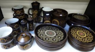 A collection of Denby dinner and coffee ware,