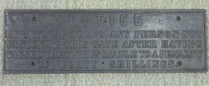 A cast iron shut the gate,