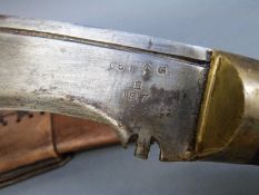 A replica Gurkha kukri in sheath,