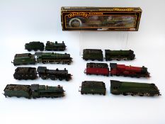 Eight Hornby, Mainline and similar 00 gauge locomotives and tenders including Hogwarts Castle,