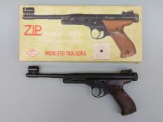 Zip .177 target air pistol, in original box, NVSN.