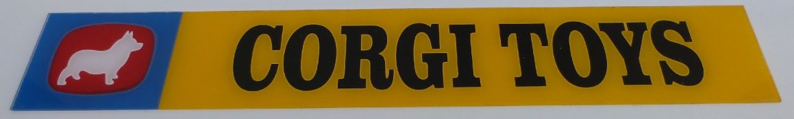 Corgi Toys acrylic shop display / advertising sign,