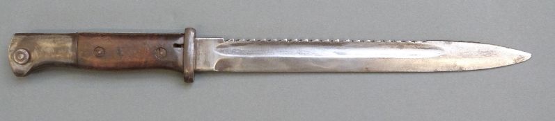 WWI German M84/98 bayonet with saw backed blade by Horster & Co, Soligen,