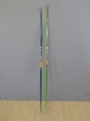 Two Accles & Pollock steel archery bows in green Apollo Kestrel and one other both with adjustable