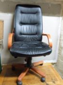 A modern swivel office chair