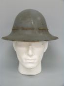 WWII fire guard's helmet marked 6 1941 D to rim