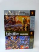 Two Avalon Hill Axis & Allies WWII board games Battle of the Bulge and Guadalcanal,