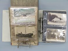 An album of WWI and Victorian postcards including Royal Navy, British Cavalry Regiments,