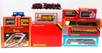 Twelve Hornby, Airfix and Lima 00 gauge locomotives, carriages,