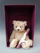 Steiff for Hamleys Teddy bear Bertie with blonde mohair, growler and jointed limbs, 32cm tall,