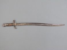 A 19thC Yataghan style bayonet marked B78 to blade,