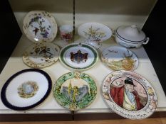 A collection of ceramics to include Royal Doulton Seriesware 'The Hunting Man' plate,