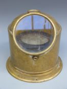 A brass ship's compass/binnacle, the compass marked Sestrel No B4/27734L/60,