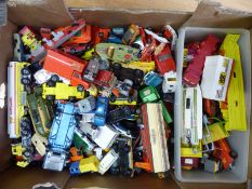 Over one hundred Matchbox and similar diecast models vehicles including King Size,