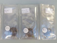 Three silver badges comprising 201784 936434 PTE Jack Boldner Middx Reg (31st Bat);