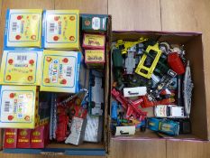 Forty-six Corgi, Matchbox and similar diecast model vehicles including Tri-ang,