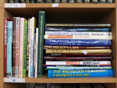 A quantity of railway, tram and bus books including Liverpool & Manchester railway, LMS, tramways,