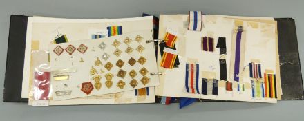 A collection of sample military ribbons