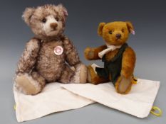Two Steiff Teddy bears Ben with brown tipped mohair, shaved snout, growler and jointed limbs,