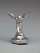 Rolls Royce kneeling Spirit of Ecstasy mascot on radiator cap dated to base 26-1-34, height 10.