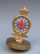 Edward VII Royal Automobile Club badge marked DA570 on radiator cap,