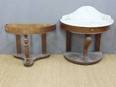 Two Victorian mahogany washstands,