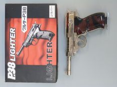 Walther lighter in the form of a P38 pistol, in original box.