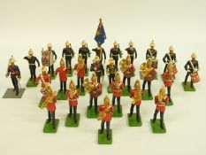 Twenty-six Britains model Lifeguards and Royal Marines musicians/ band soldiers