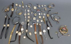 Over fifty mainly ladies cocktail and similar wristwatches including Timex, Sekonda etc.