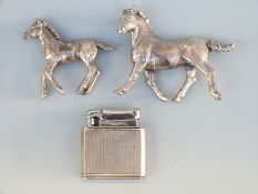 A hallmarked silver mounted Colibri lighter, height 4.