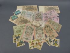 France Assignat de 50 sols 1792 signature Saussay, together with a 10 sous example 1731,