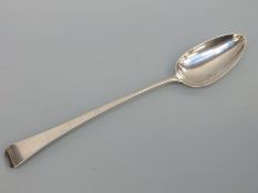 A Georgian hallmarked silver basting spoon, London 1800 maker William Sumner, length 30cm,